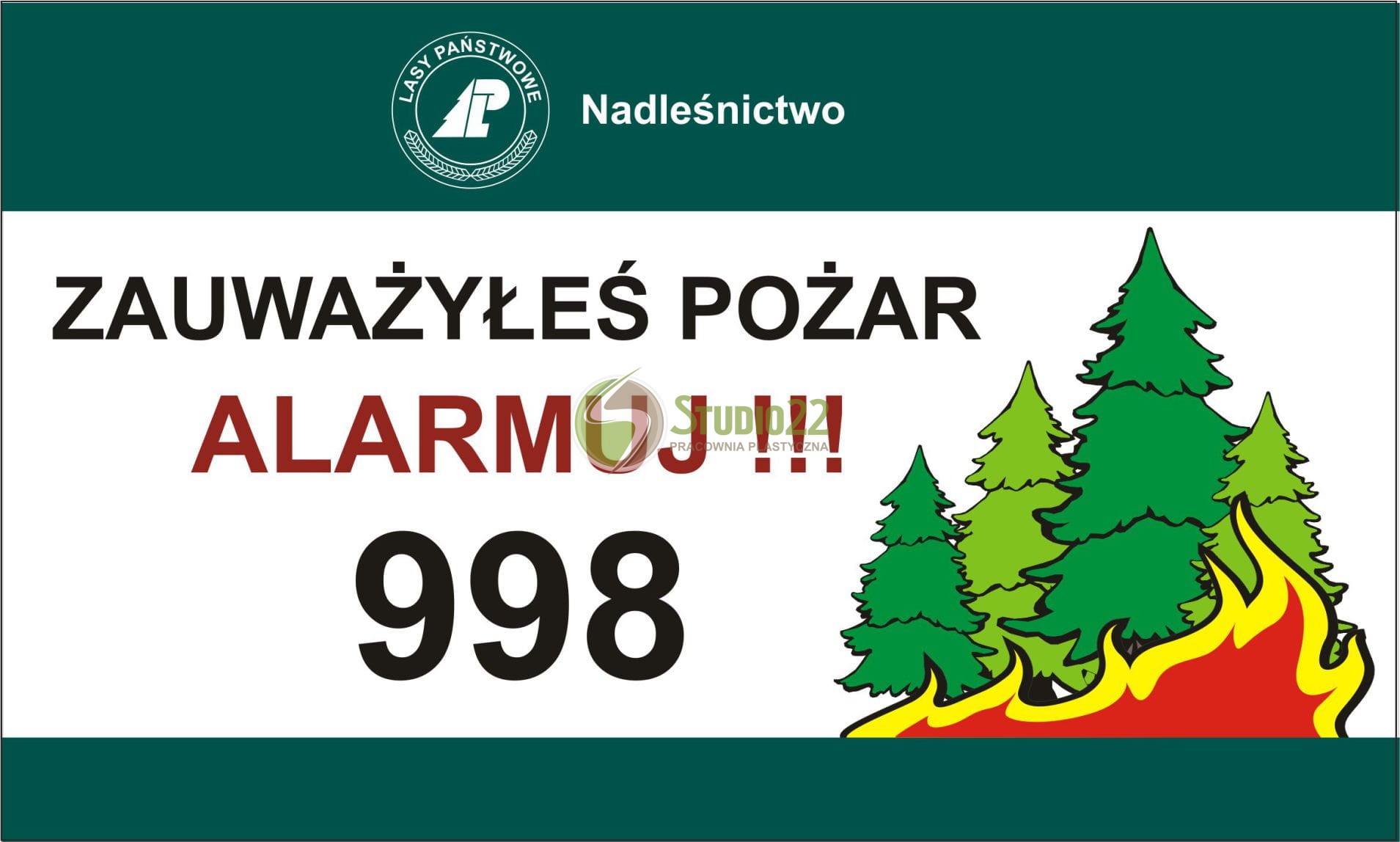 Tablica przeciwpożarowa - Zauważyłeś pożar