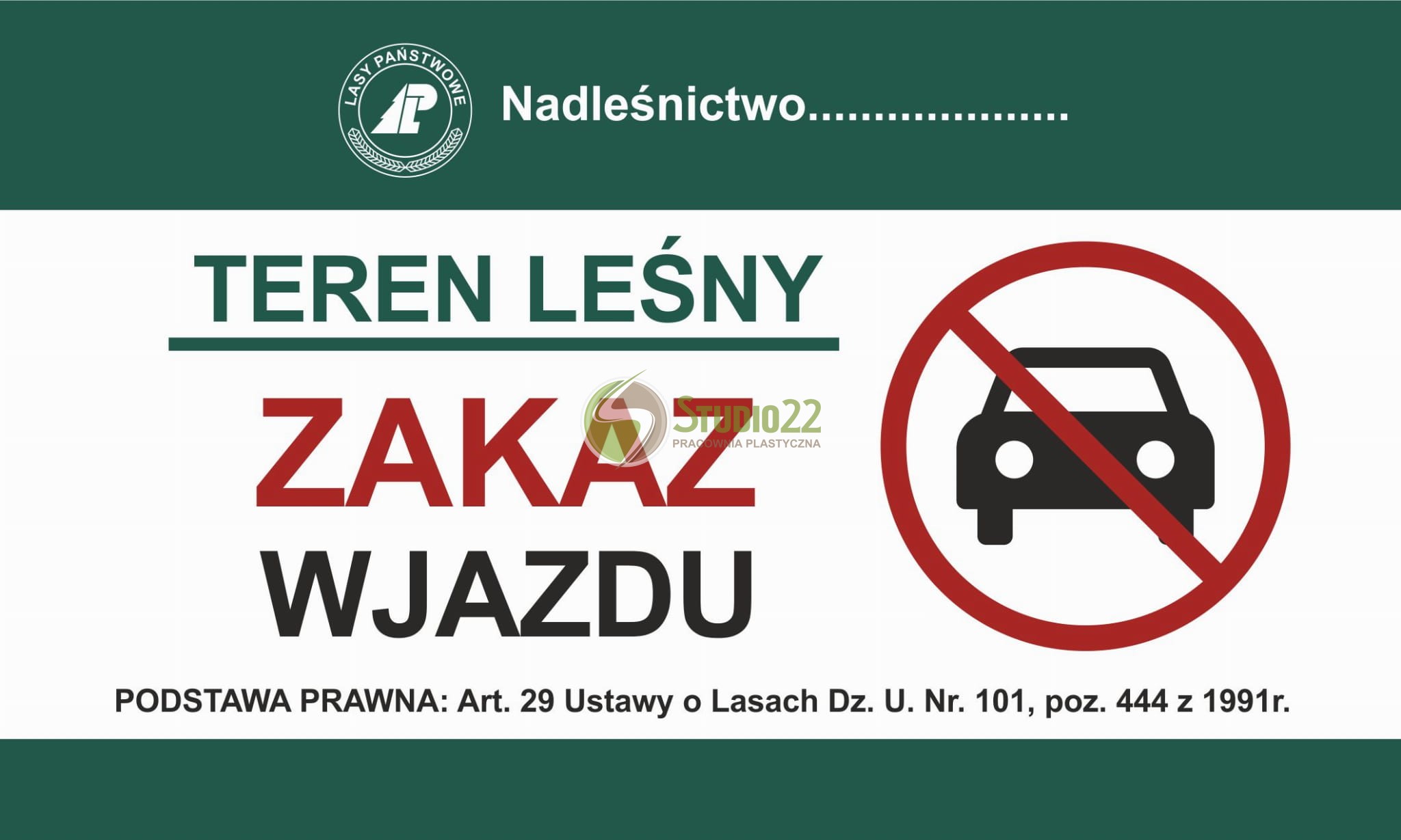 Teren leśny - zakaz wjazdu