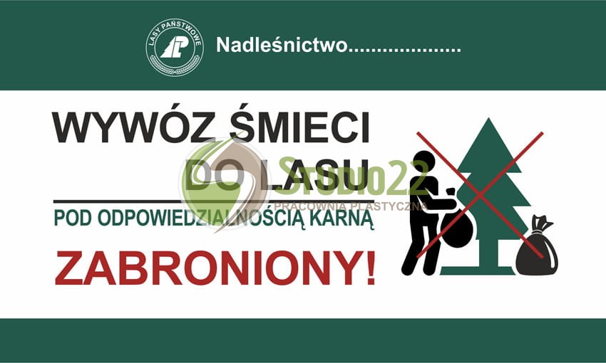 Wywóz śmieci do lasu zabroniony