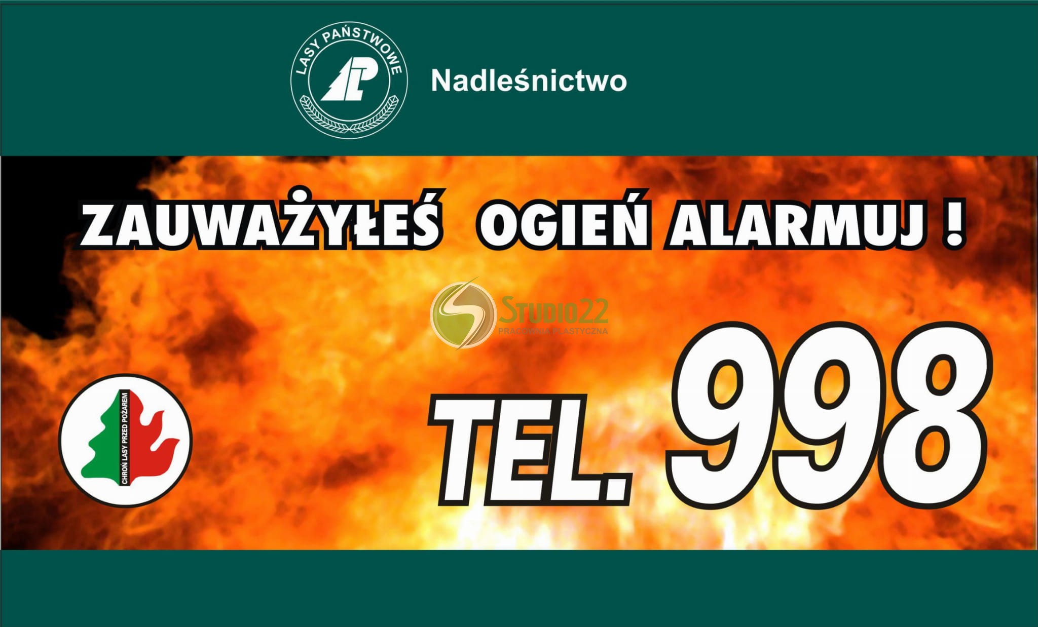 Tablica przeciwpożarowa - Zauważyłeś ogień alarmuj!