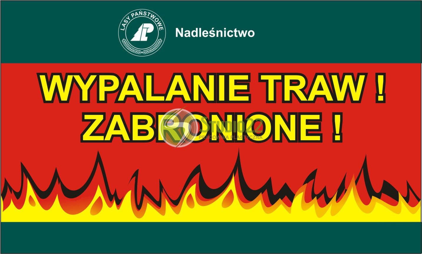 Tablica przeciwpożarowa - Wypalanie traw